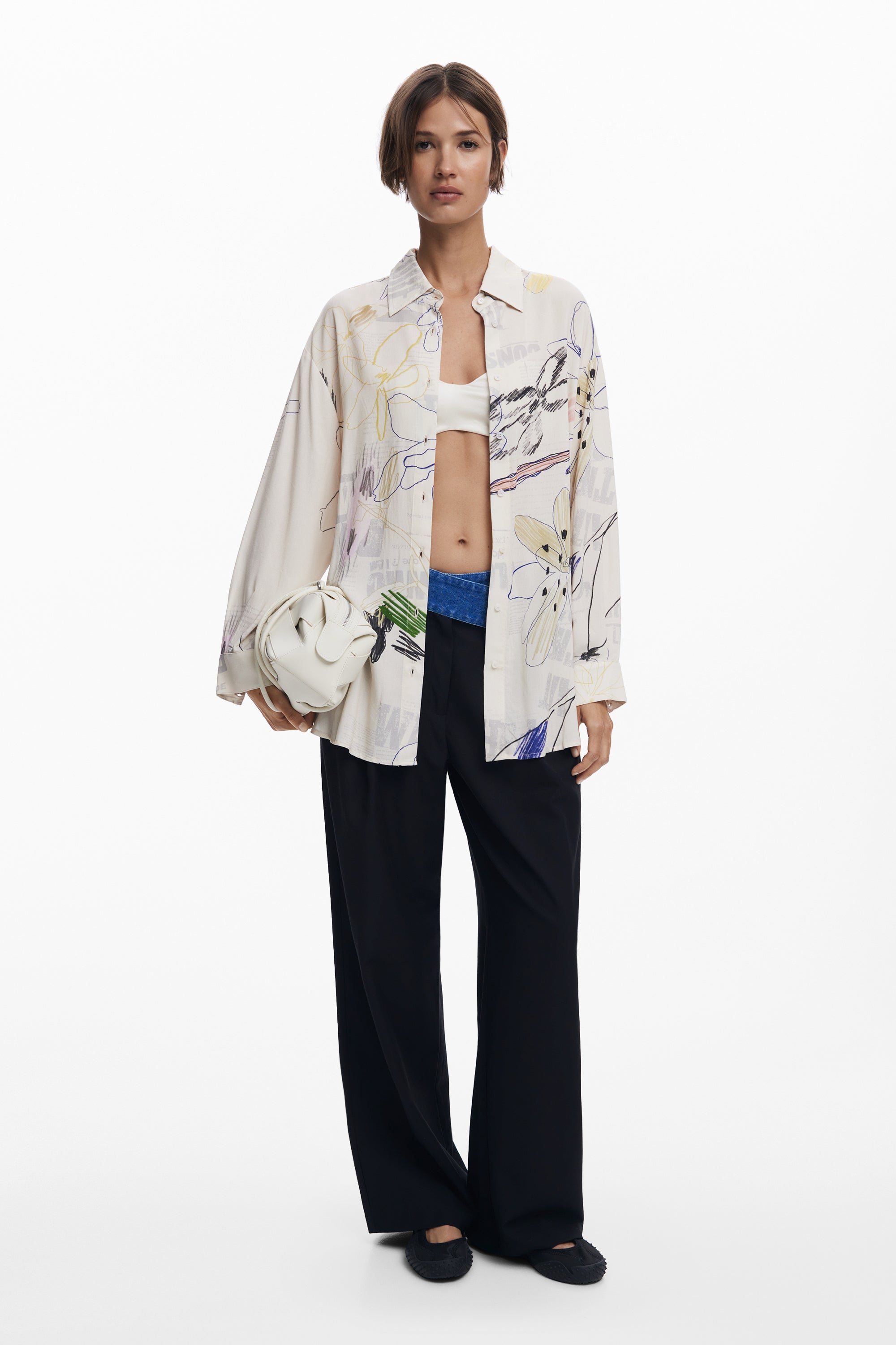 Fluid collage shirt