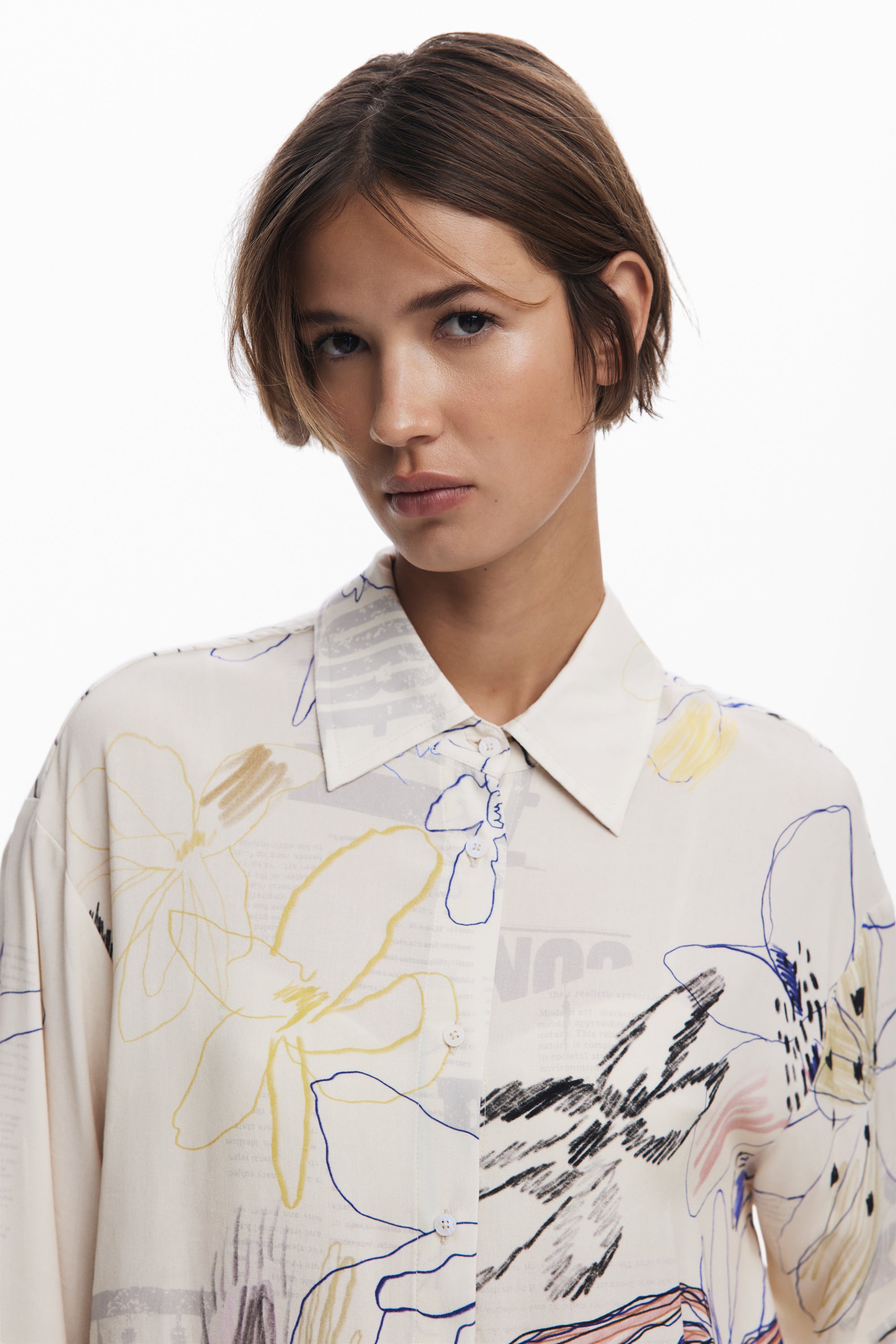 Fluid collage shirt