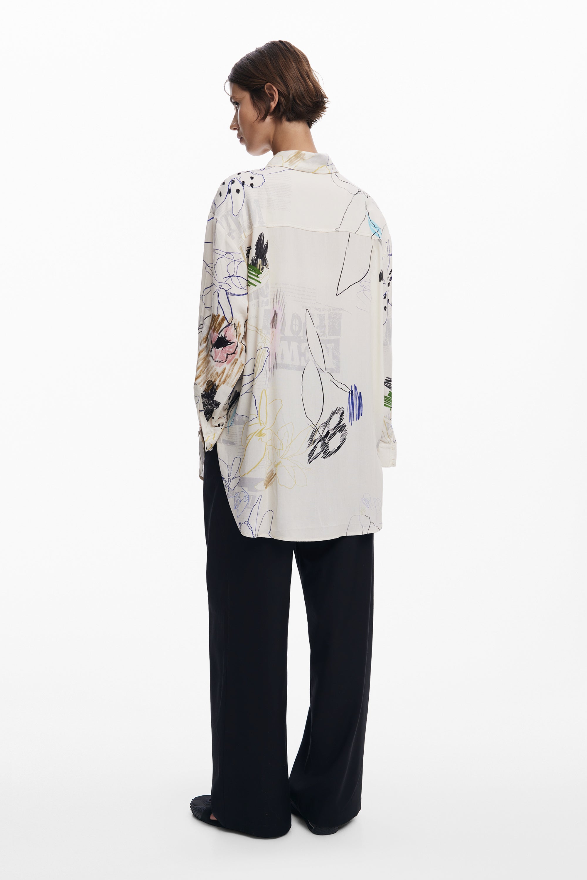 Fluid collage shirt