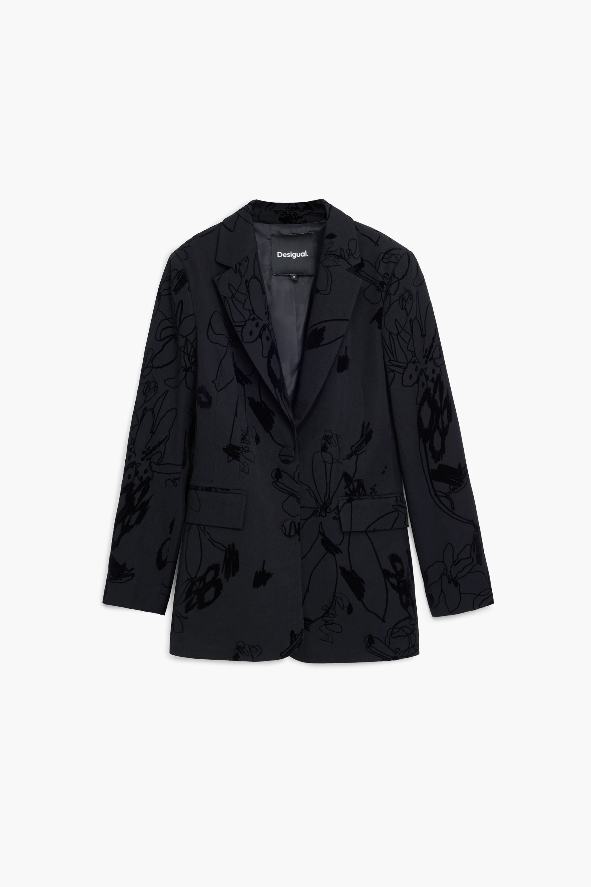 Blazer with velvet details