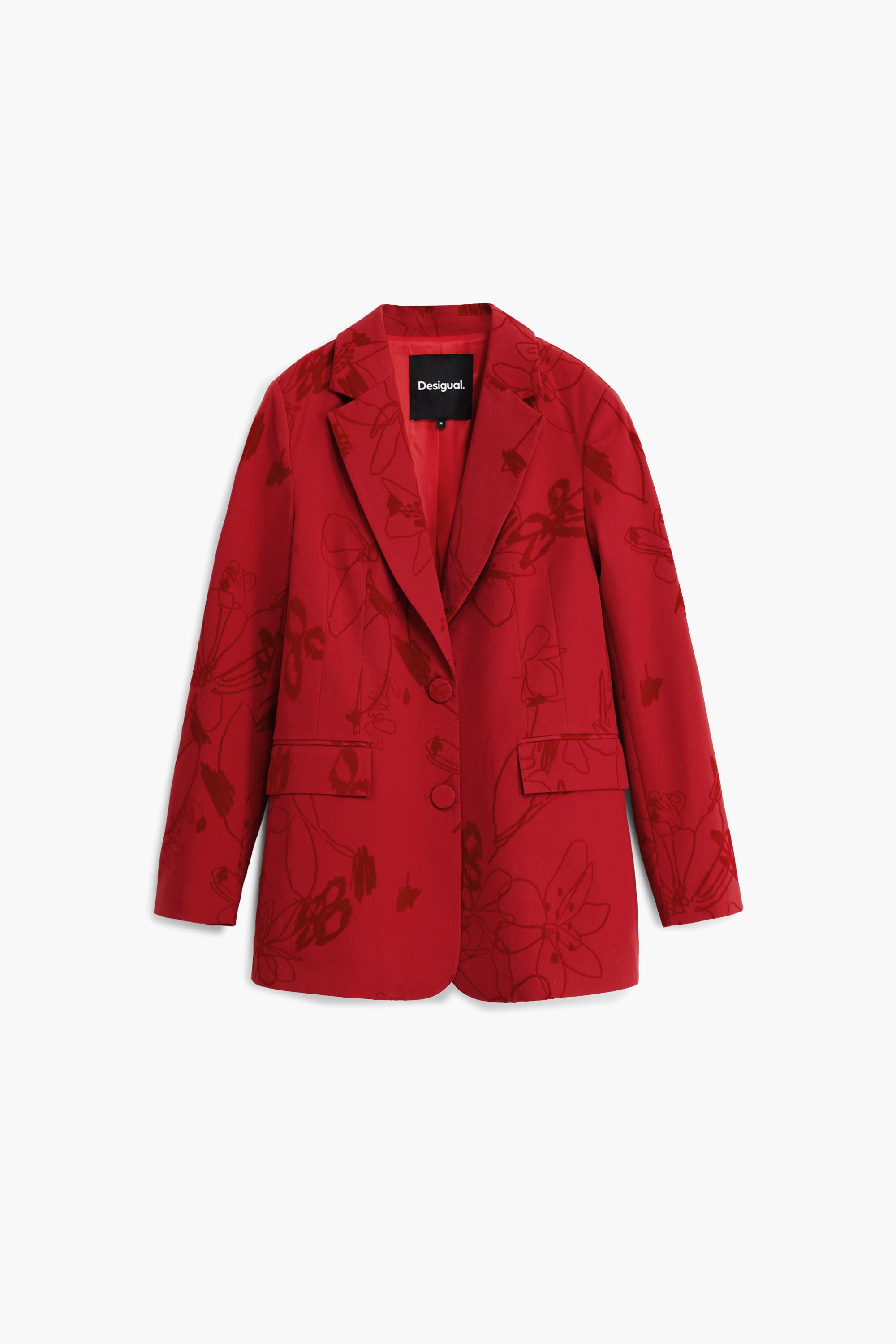 Blazer with velvet details