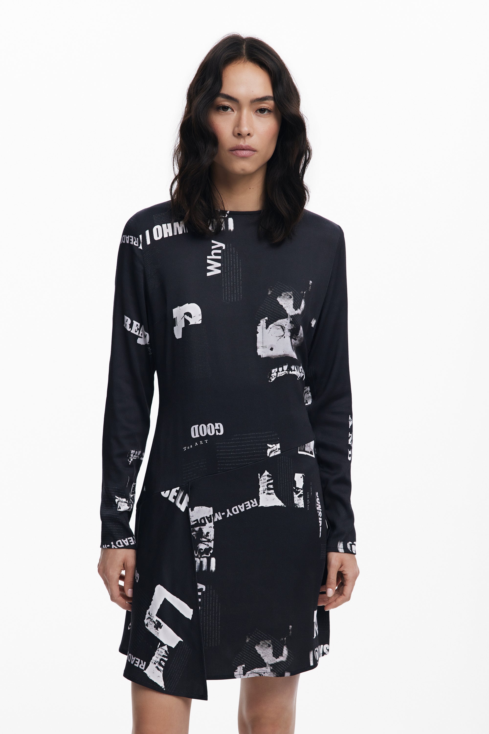 Short newspaper dress