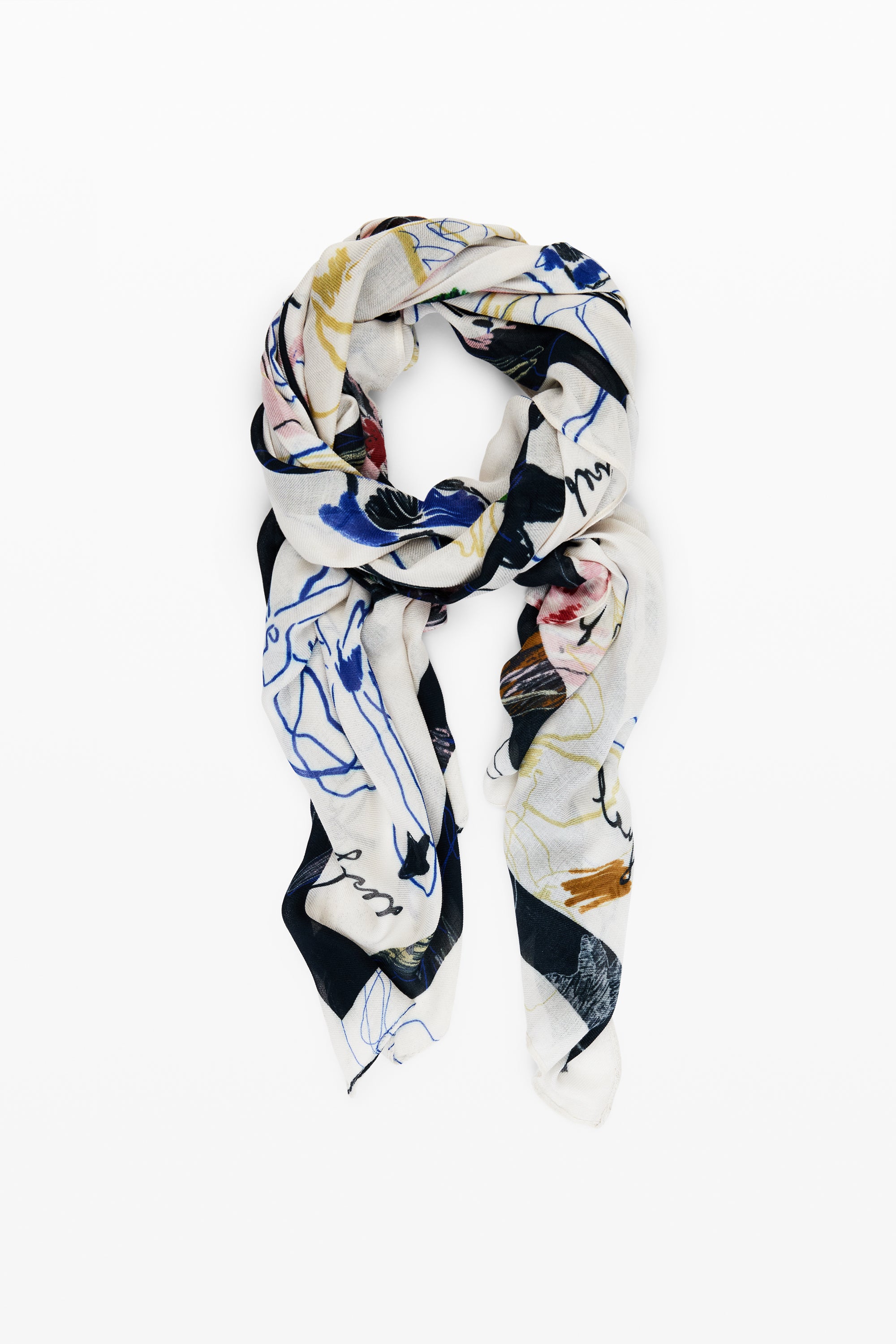 Rectangular strokes scarf