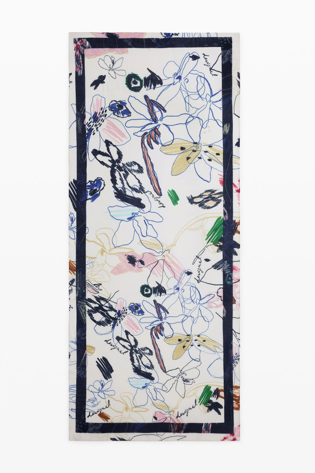 Rectangular strokes scarf