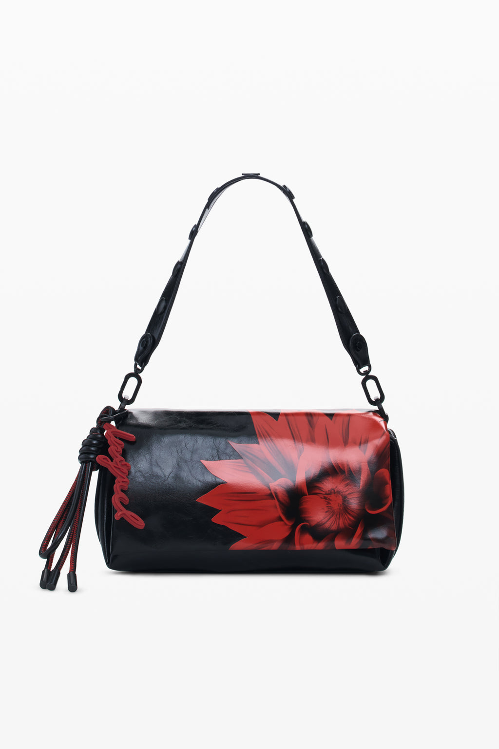 Shiny flower flap bag