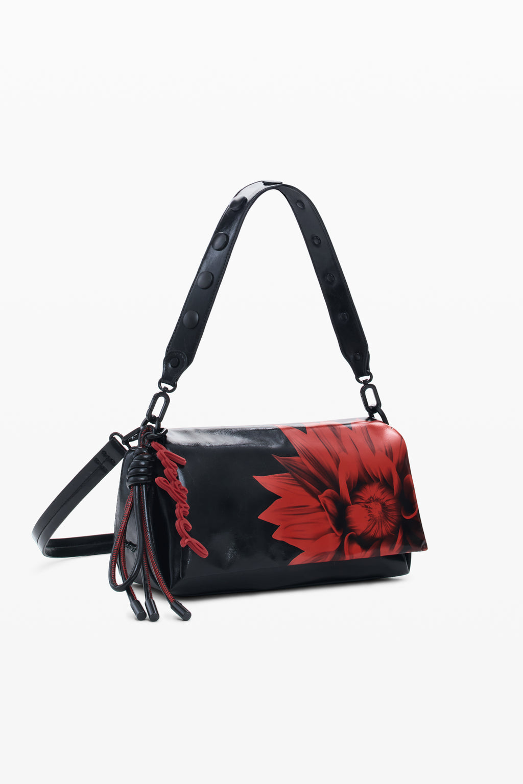 Shiny flower flap bag