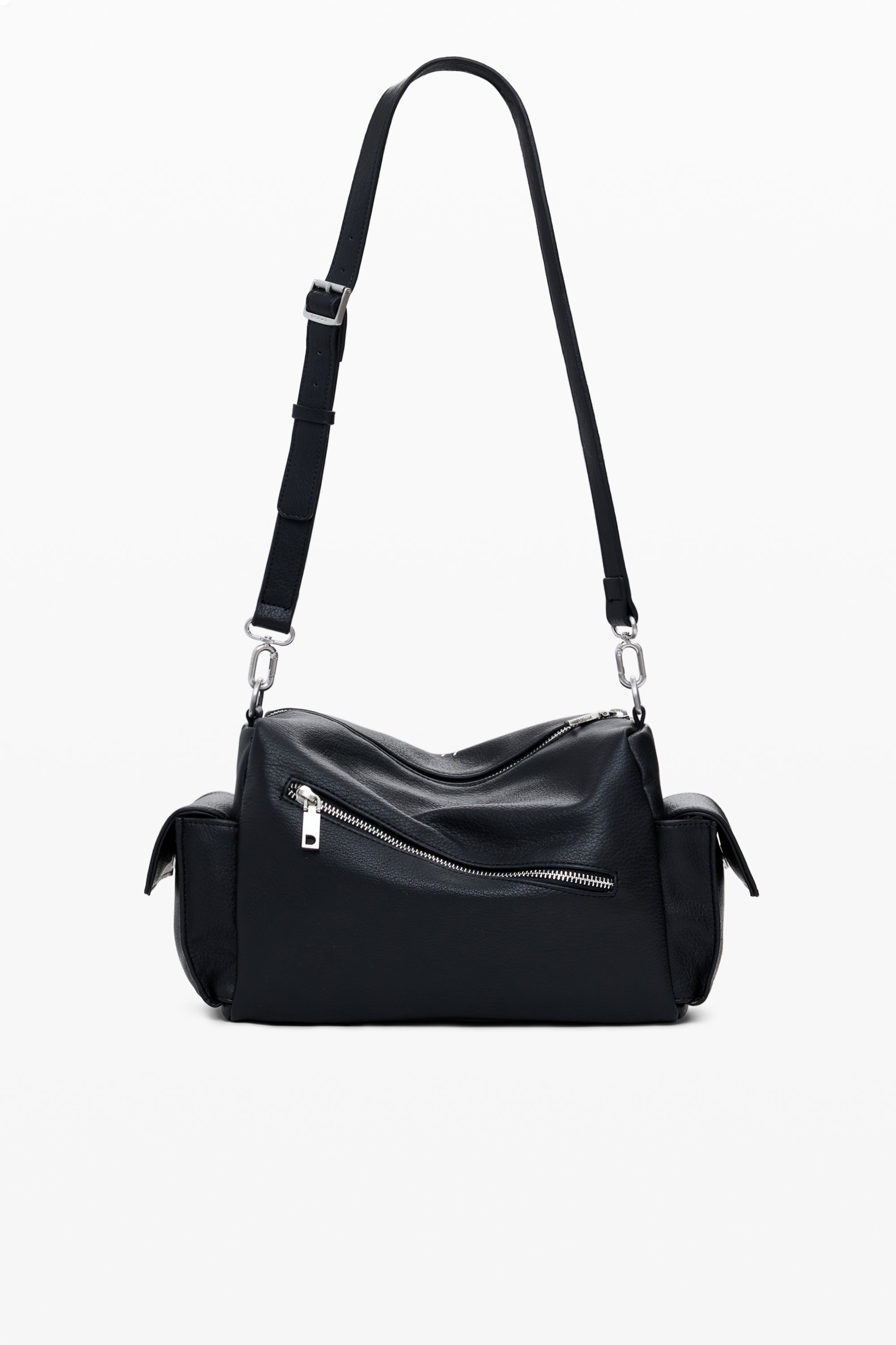 faux leather bowling bag with letters