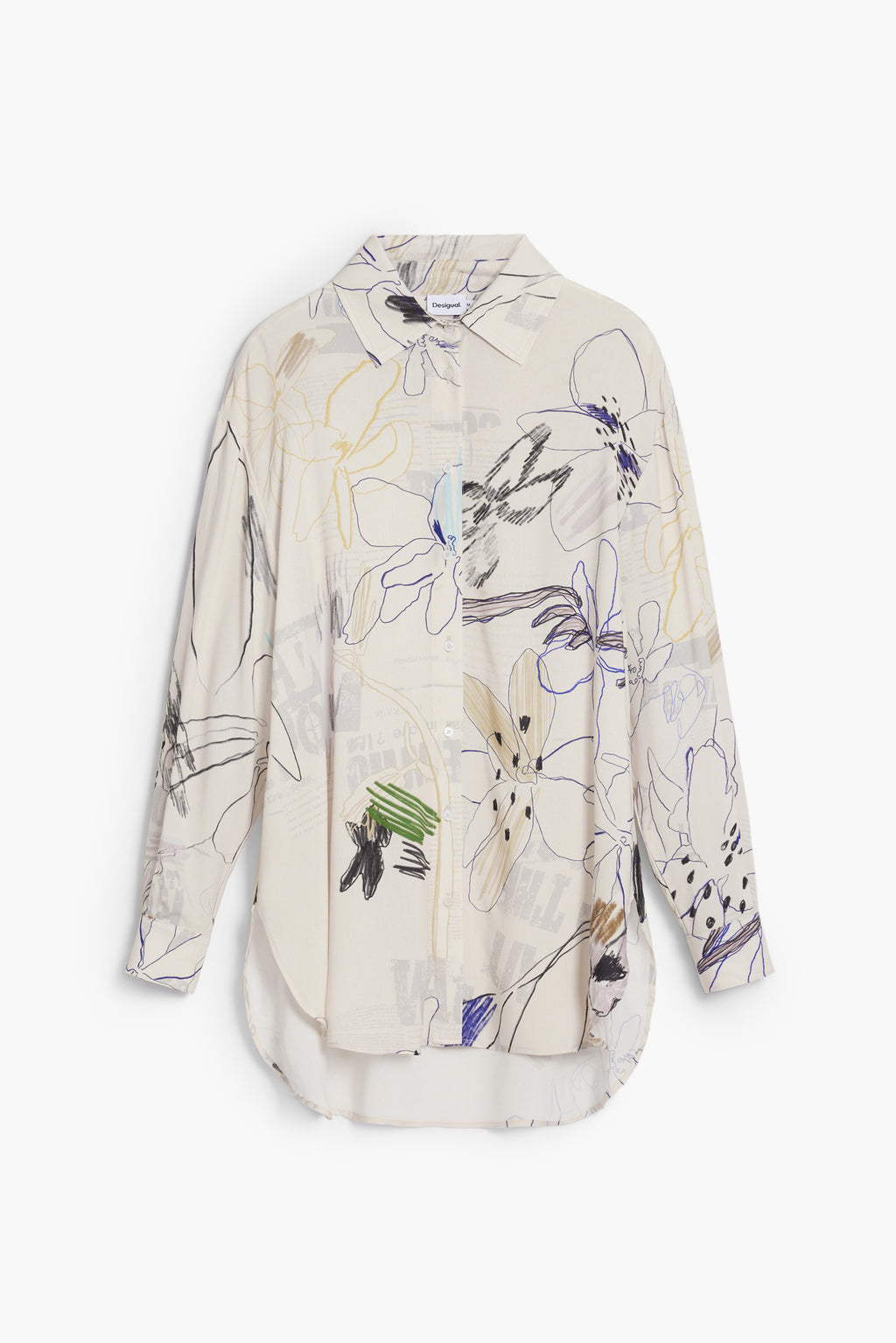Fluid collage shirt