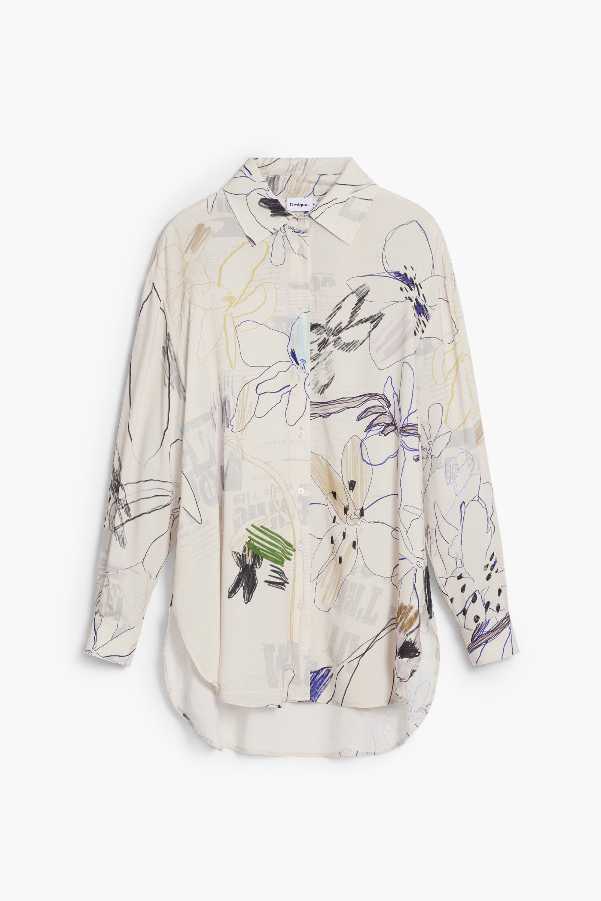 Fluid collage shirt