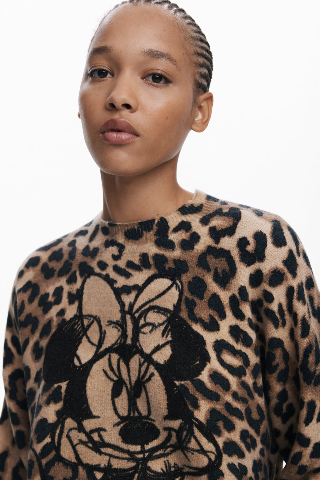 Minnie™ animal print sweater