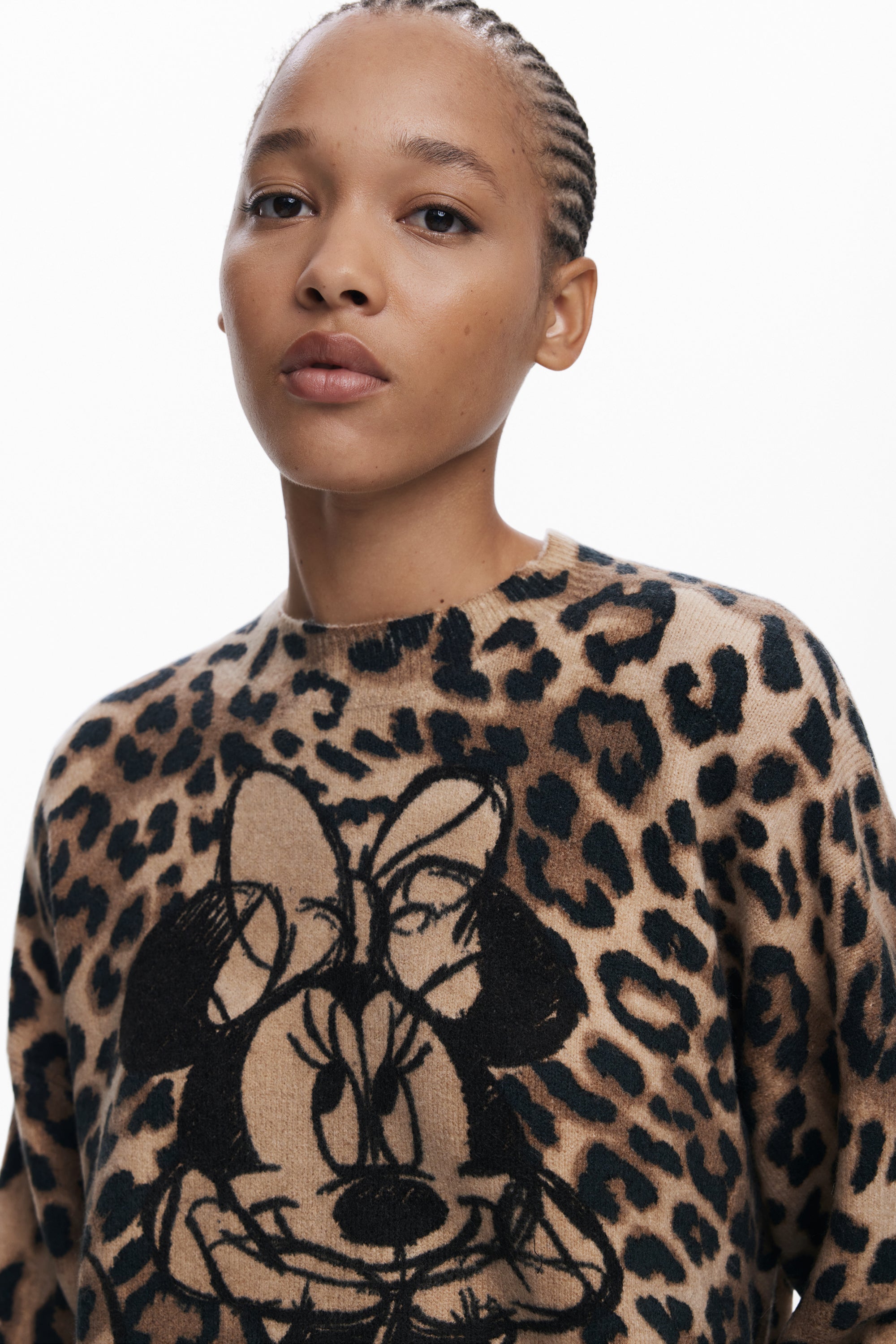 Minnie™ animal print sweater