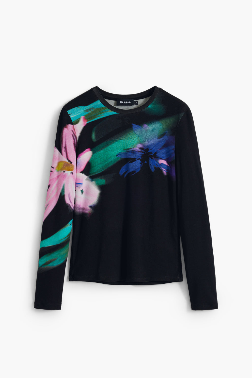 Long-sleeve floral T-shirt
