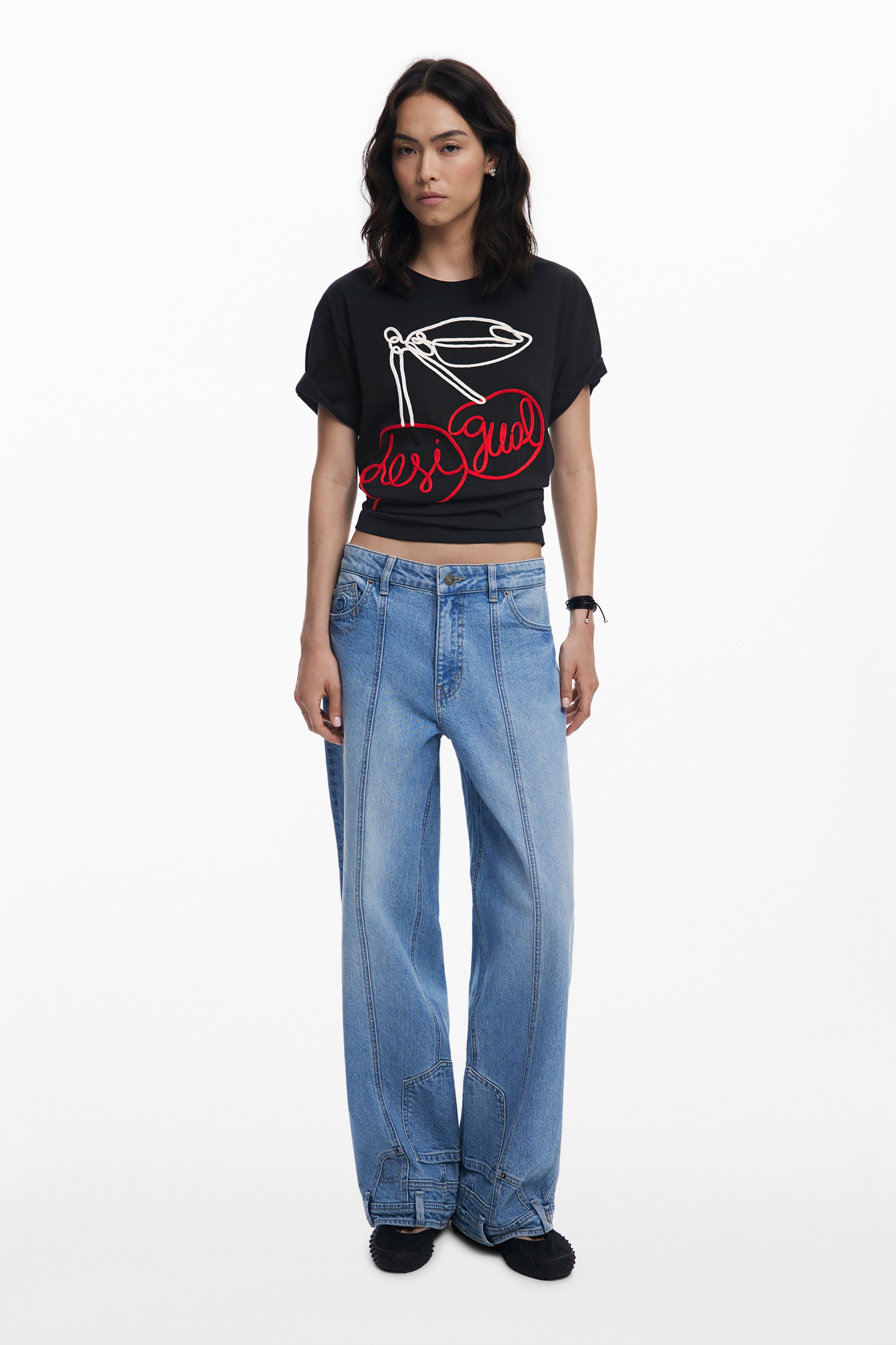 Cherry embossed T-shirt