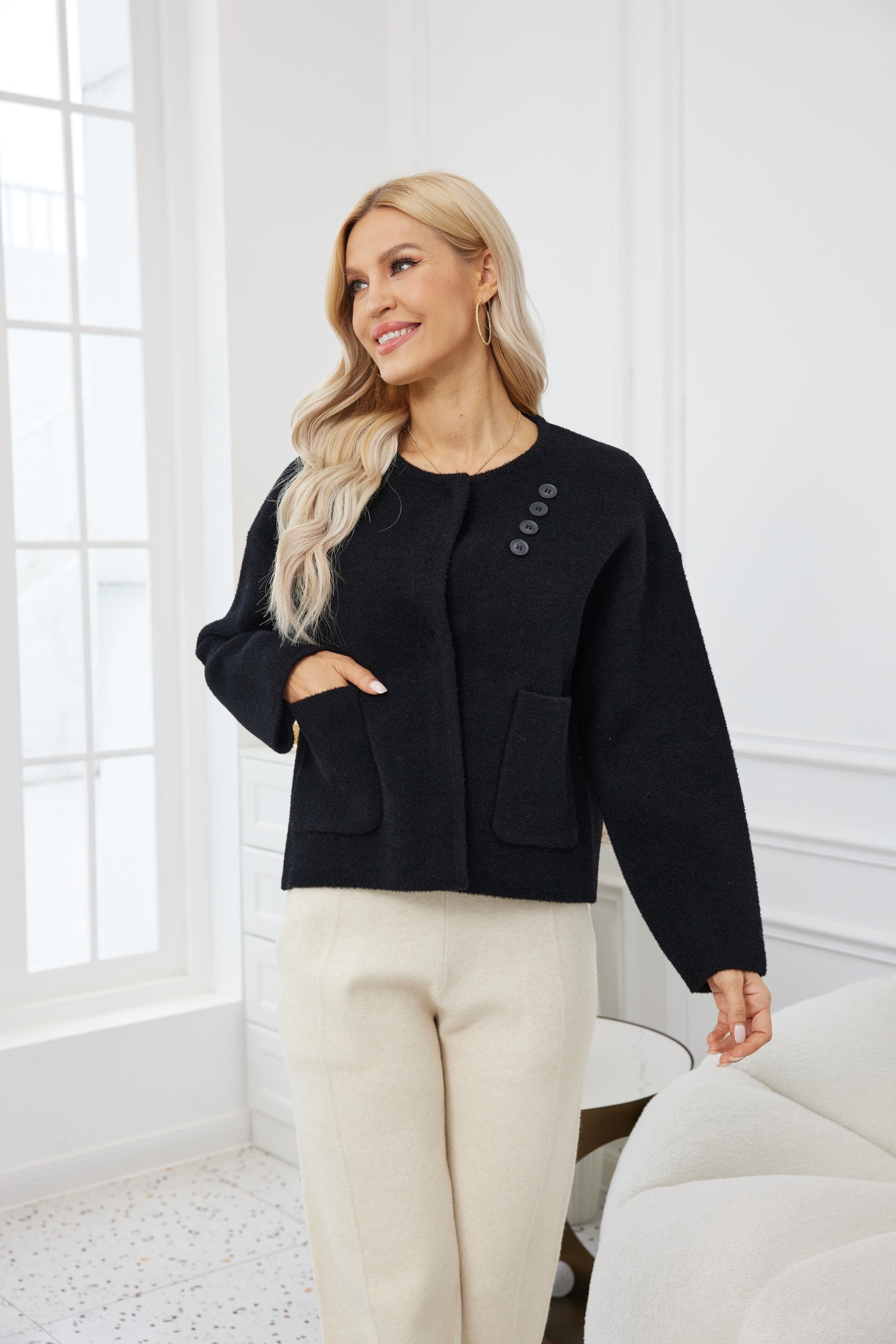 Buttoned Breeze Jacket