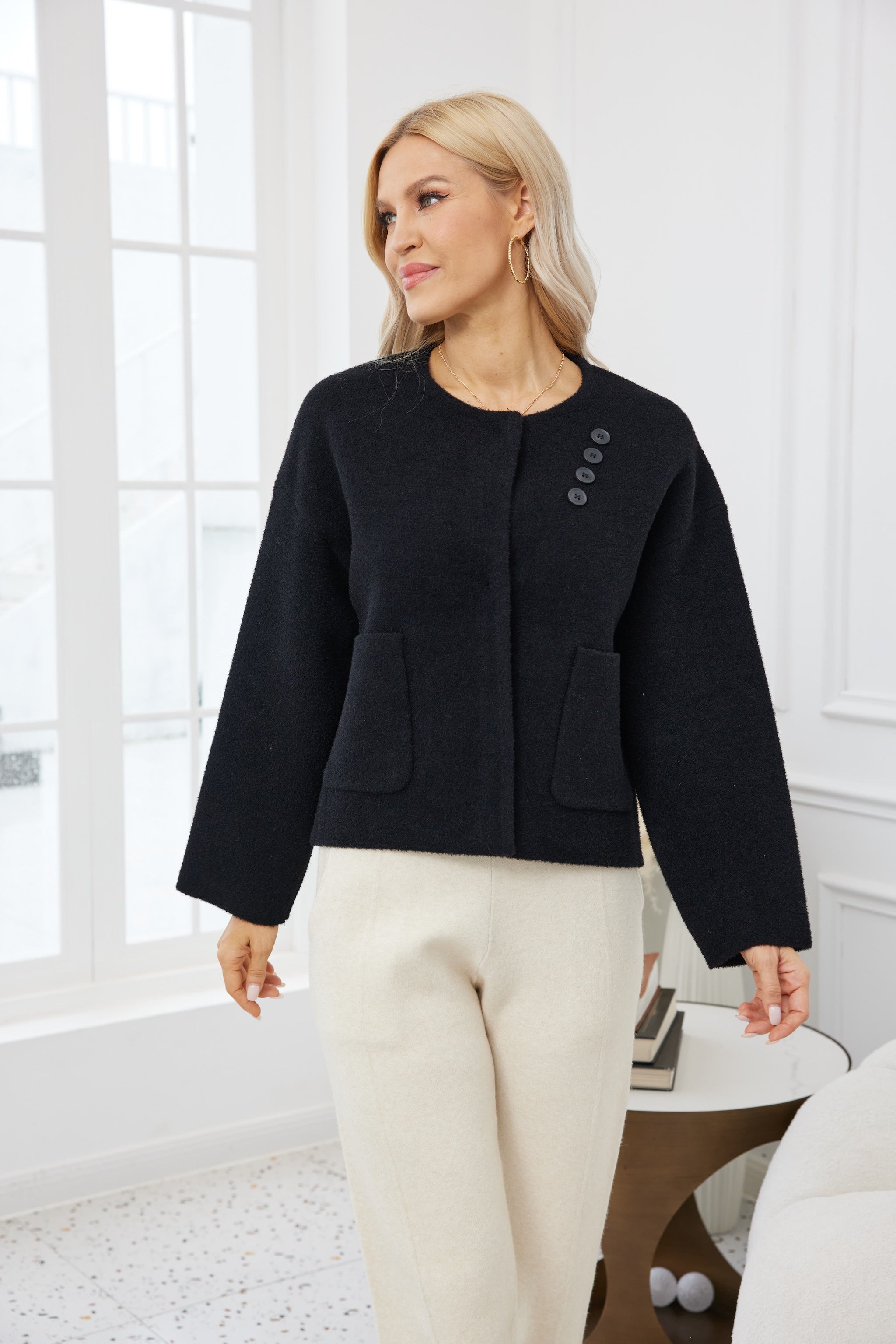 Buttoned Breeze Jacket